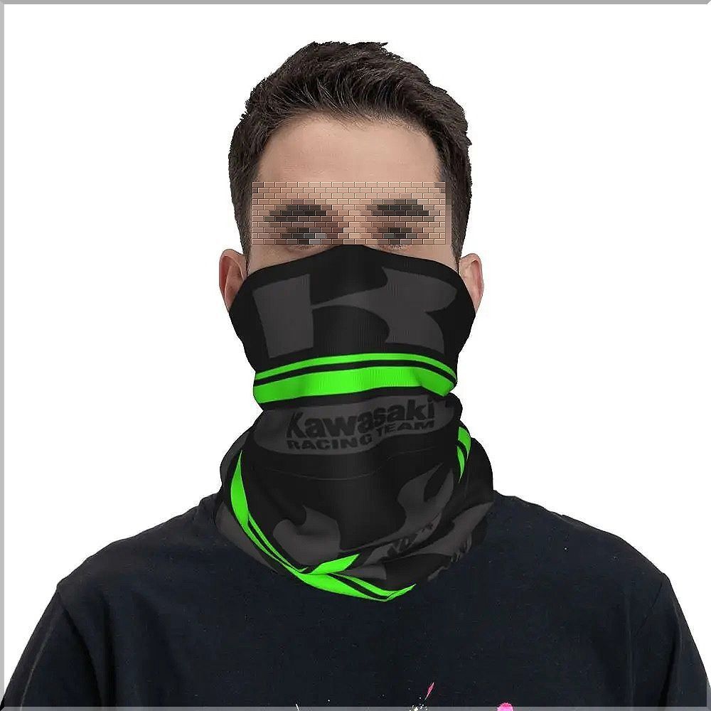 новый товар *Kawasaki( Kawasaki )* защита горла "neck warmer" *48×25cm* чёрный × зеленый × пепел * новый товар *Kawasaki( Kawasaki )* защита горла "neck warmer" *48×25cm* чёрный × зеленый × пепел *