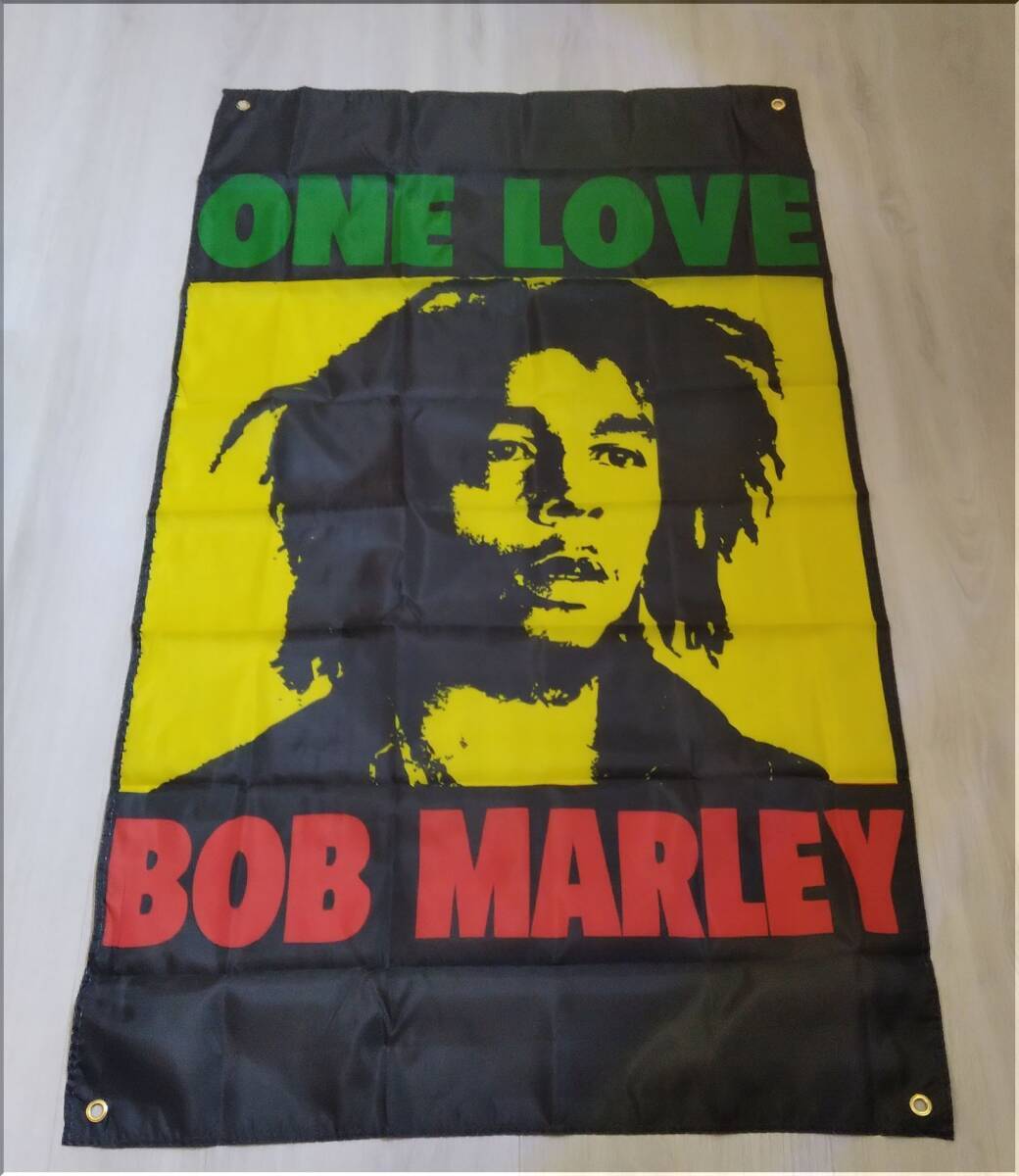 新品★ボブ・マーリー (BOB　MARLEY)★特大バナー（タペストリー/フラッグ）★90×150ｃｍ★黒×黄×緑×赤_画像1