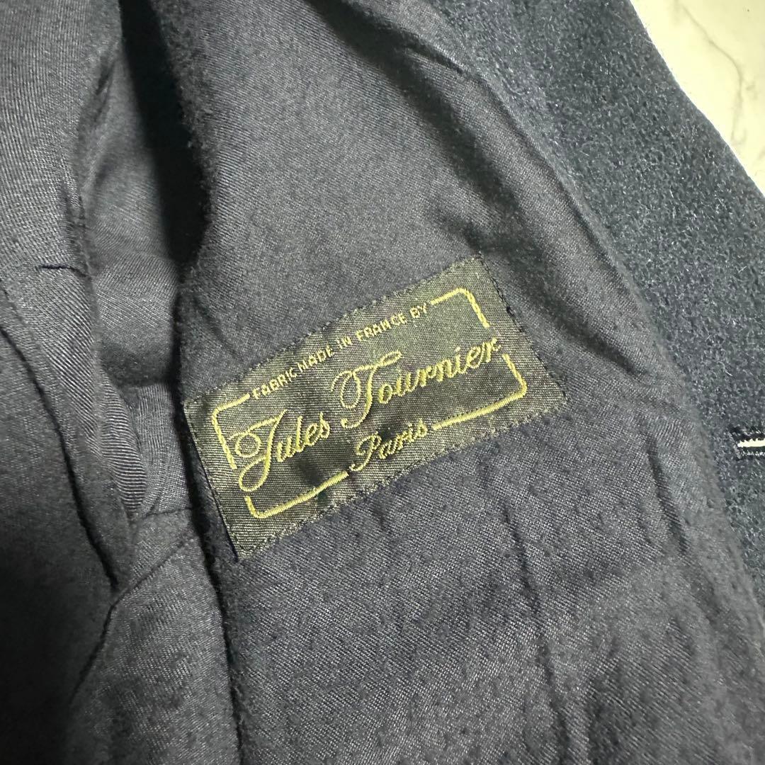 美品 希少 A.P.C ダブルチェスターコート ネイビー 紺 ウール サイズM メイドインフランス Jules Tournier Paris アーペーセー _画像6