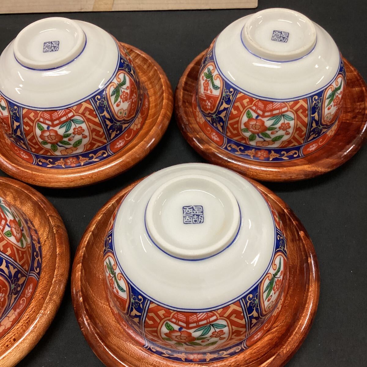 茶托付煎茶碗揃　醍醐窯 煎茶道具 茶器 茶道具 湯呑み 陶器 有田焼 和食器 湯呑_画像4