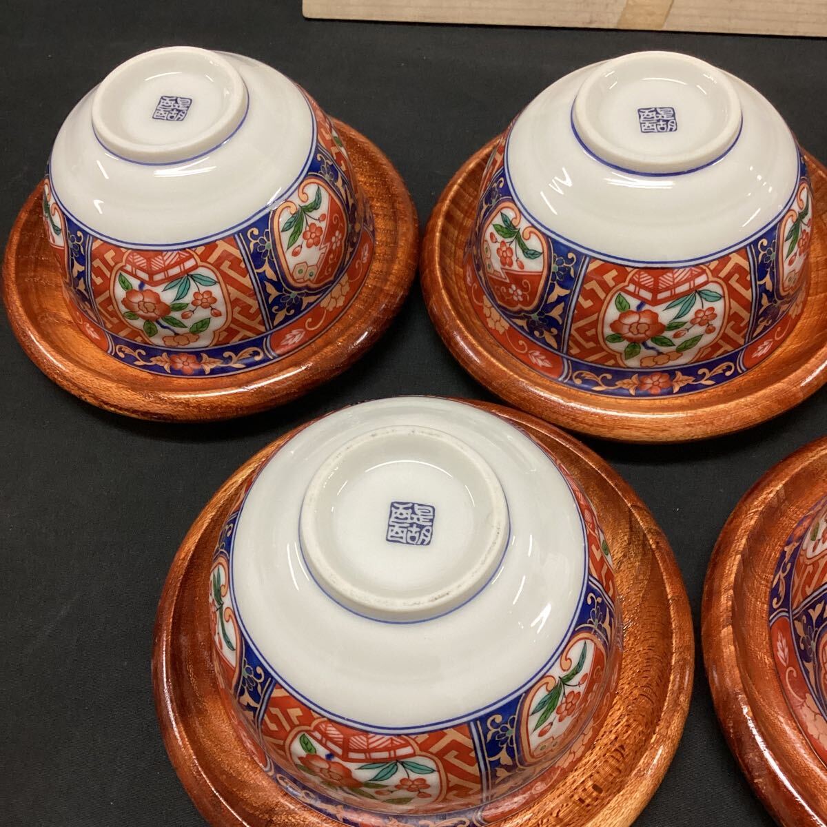 茶托付煎茶碗揃　醍醐窯 煎茶道具 茶器 茶道具 湯呑み 陶器 有田焼 和食器 湯呑_画像5