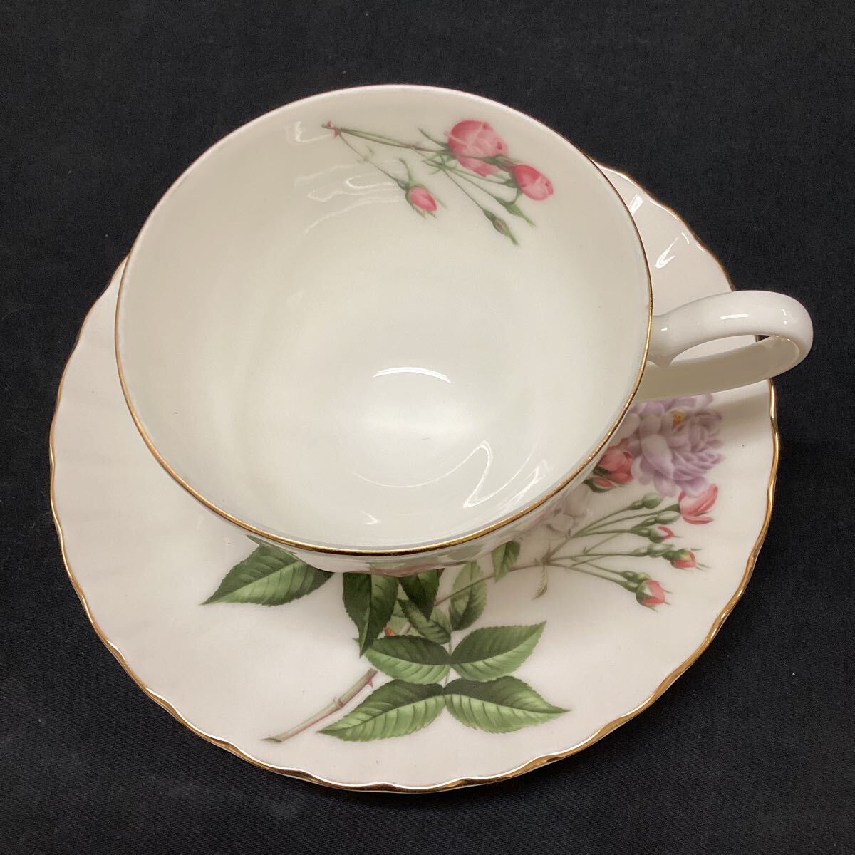 MAKOMA カップ ソーサー 花柄 ティーカップ 金彩 洋食器　食器_画像2