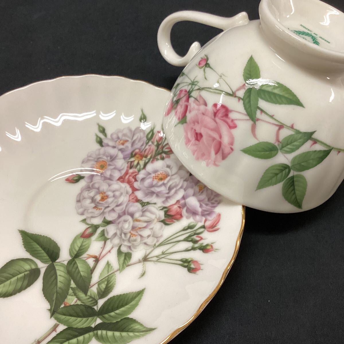 MAKOMA カップ ソーサー 花柄 ティーカップ 金彩 洋食器　食器_画像4