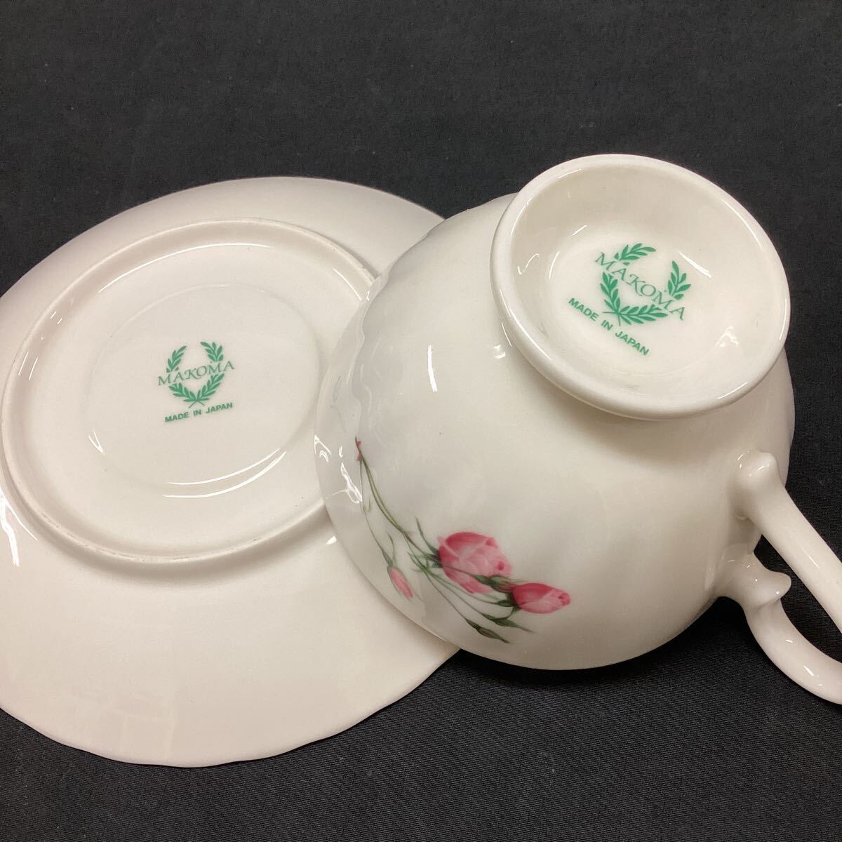 MAKOMA カップ ソーサー 花柄 ティーカップ 金彩 洋食器　食器_画像5
