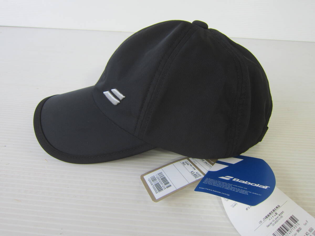 新品◆バボラ Babolat キャップ Cap ワンサイズ 58㎝ L 帽子 黒 ブラック テニス ランニング ジョギング スポーツ トレーニング_画像3
