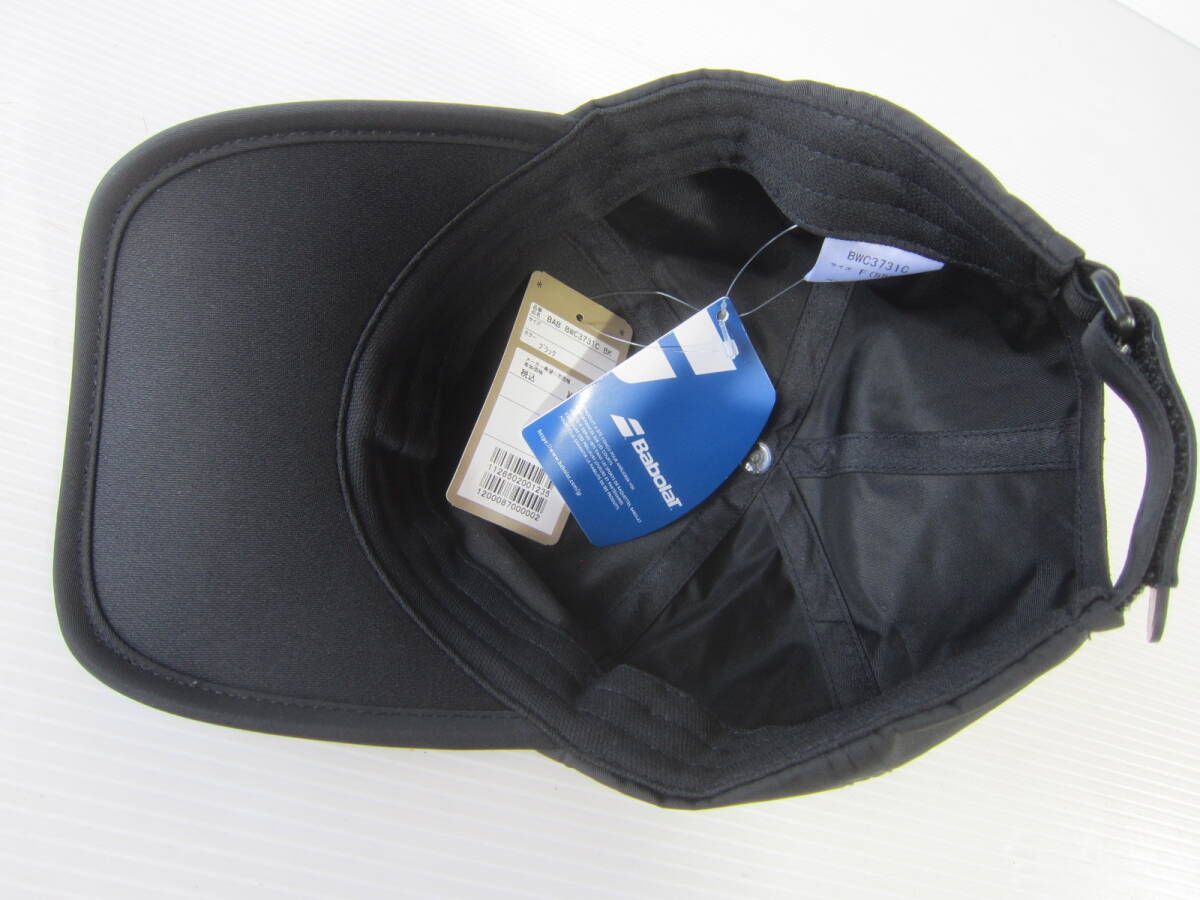 新品◆バボラ Babolat キャップ Cap ワンサイズ 58㎝ L 帽子 黒 ブラック テニス ランニング ジョギング スポーツ トレーニング_画像7