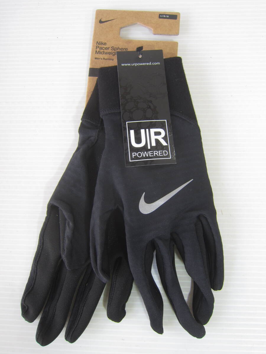 新品◆ナイキnike 保温 ランニング グローブ Pacer Sphere Gloves L ¥4180 ジョギング マラソン ウォーキング 黒タッチパネル対応 /M_画像6