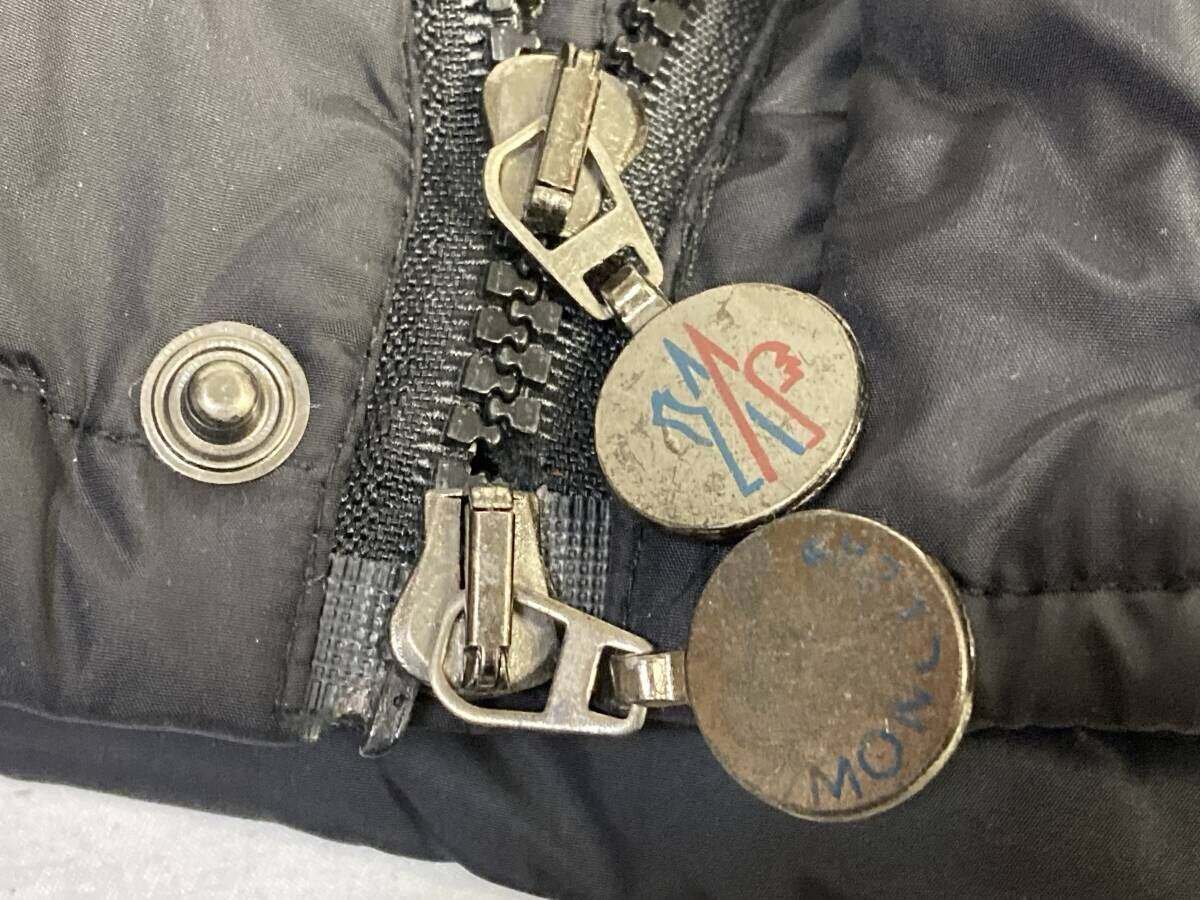 MONCLER モンクレール ダウンジャケット サイズ3 ブラック×トリコロールカラー MENUIRE メヌエール_画像5
