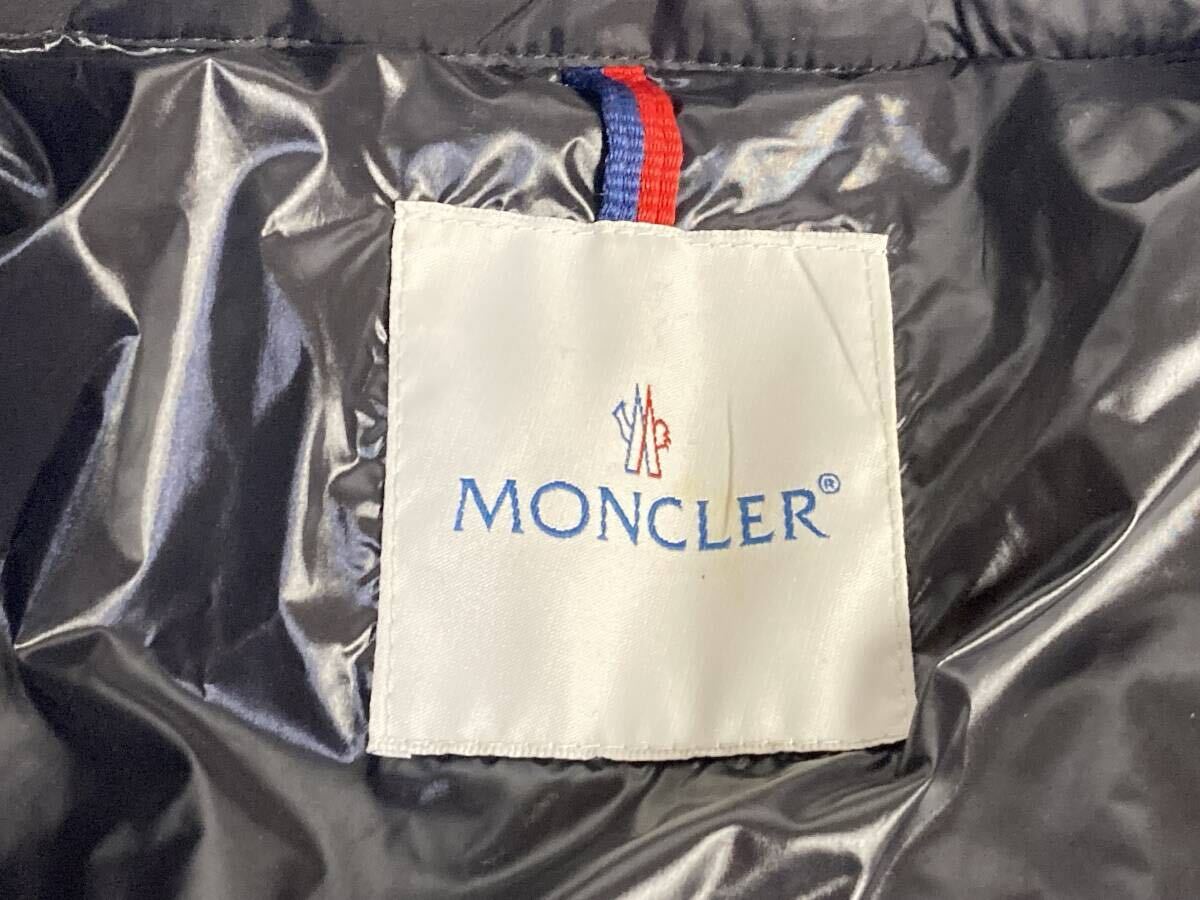 MONCLER モンクレール ダウンジャケット サイズ3 ブラック×トリコロールカラー MENUIRE メヌエール_画像6