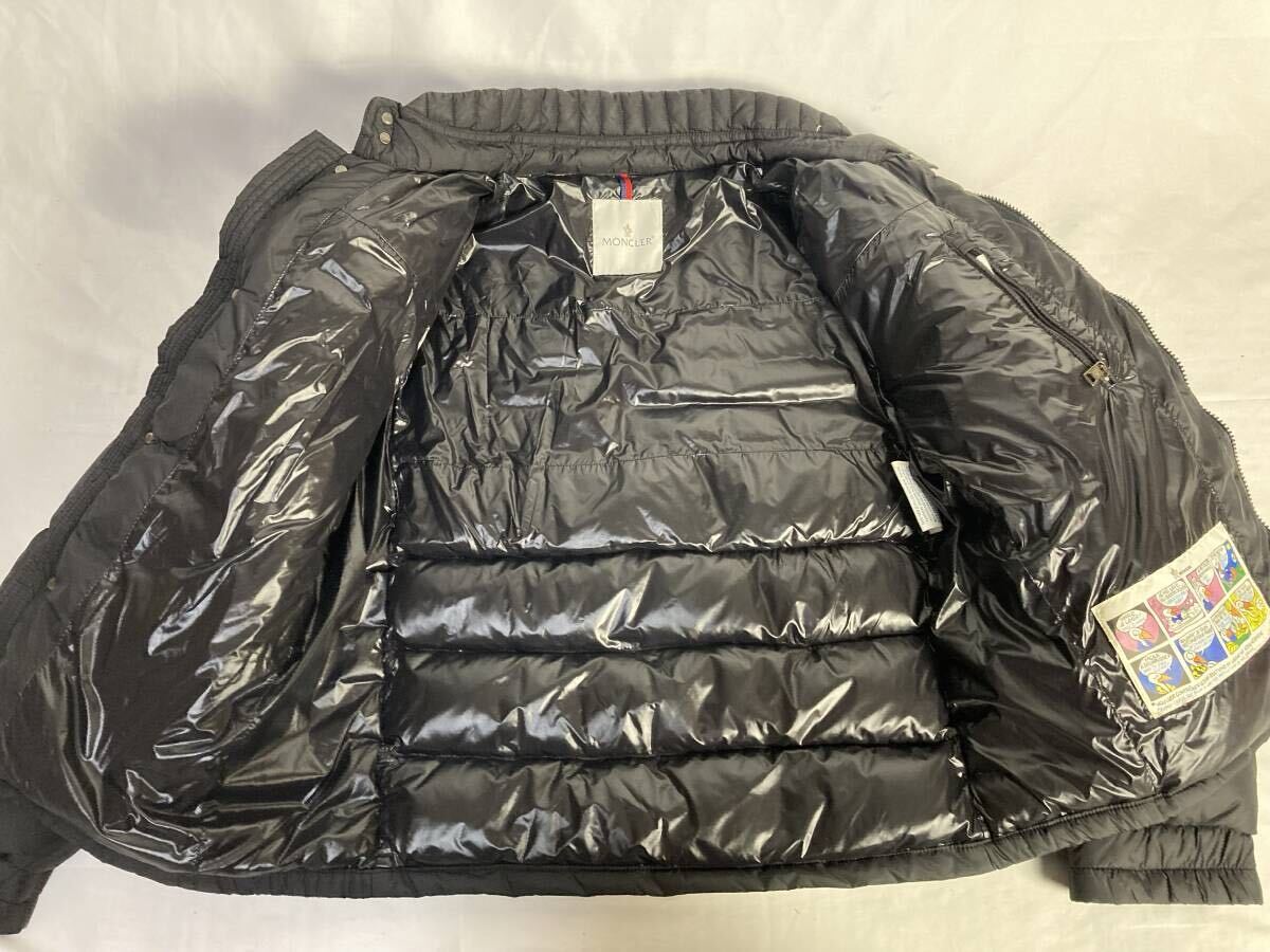 MONCLER モンクレール ダウンジャケット サイズ3 ブラック×トリコロールカラー MENUIRE メヌエール_画像7