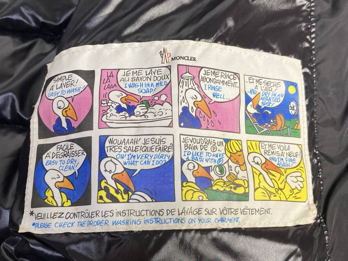 MONCLER モンクレール ダウンジャケット サイズ3 ブラック×トリコロールカラー MENUIRE メヌエール_画像8