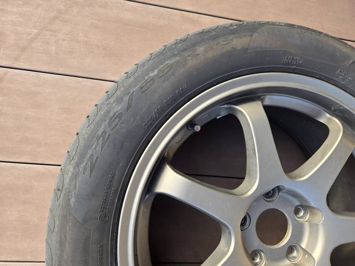 【中古】ピレリ パワジー PIRELLI POWERGY 4本セット 225/55R18 A-TECH ホイール付き 18×7.5JJ_画像3