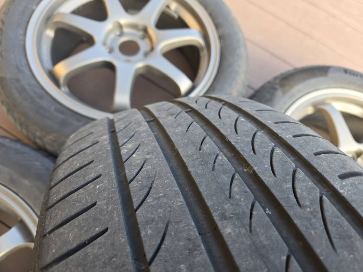 【中古】ピレリ パワジー PIRELLI POWERGY 4本セット 225/55R18 A-TECH ホイール付き 18×7.5JJ_画像4