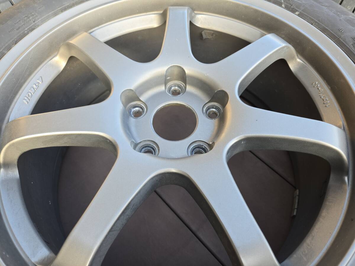 【中古】ピレリ パワジー PIRELLI POWERGY 4本セット 225/55R18 A-TECH ホイール付き 18×7.5JJ_画像6