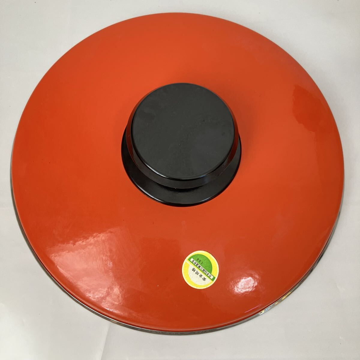 TA# не использовался retro SUNCOOK солнечный Cook сигнал low so- спот кастрюля с двумя ручками в коробке orange цветочный принт эмаль ....20cm кухонная утварь кастрюля Showa Retro 