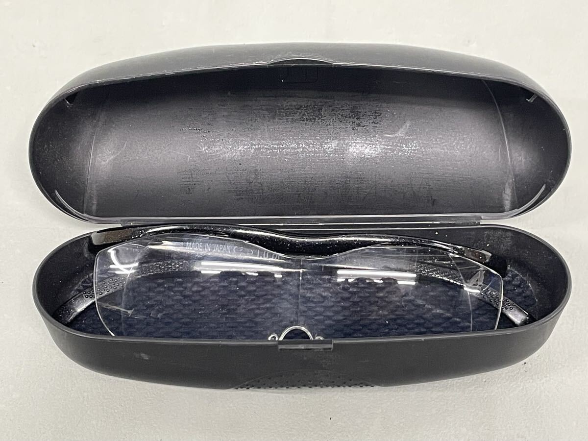 SR# Hazuki Huzuki лупа увеличительное стекло 1.85 раз бесцветные линзы черный ламе очки очки очки при дальнозоркости sili Agras лупа сделано в Японии с футляром 