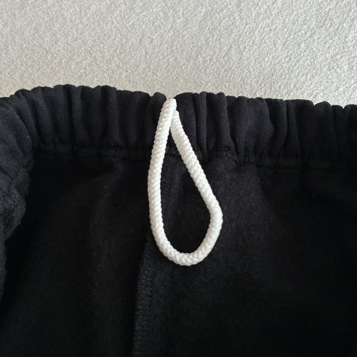 90s THRASHER SKATE AND DESTROY USA製 スラッシャー スケートアンドデストロイ スウェットパンツ サイドプリント S オールドスケート 黒_画像8