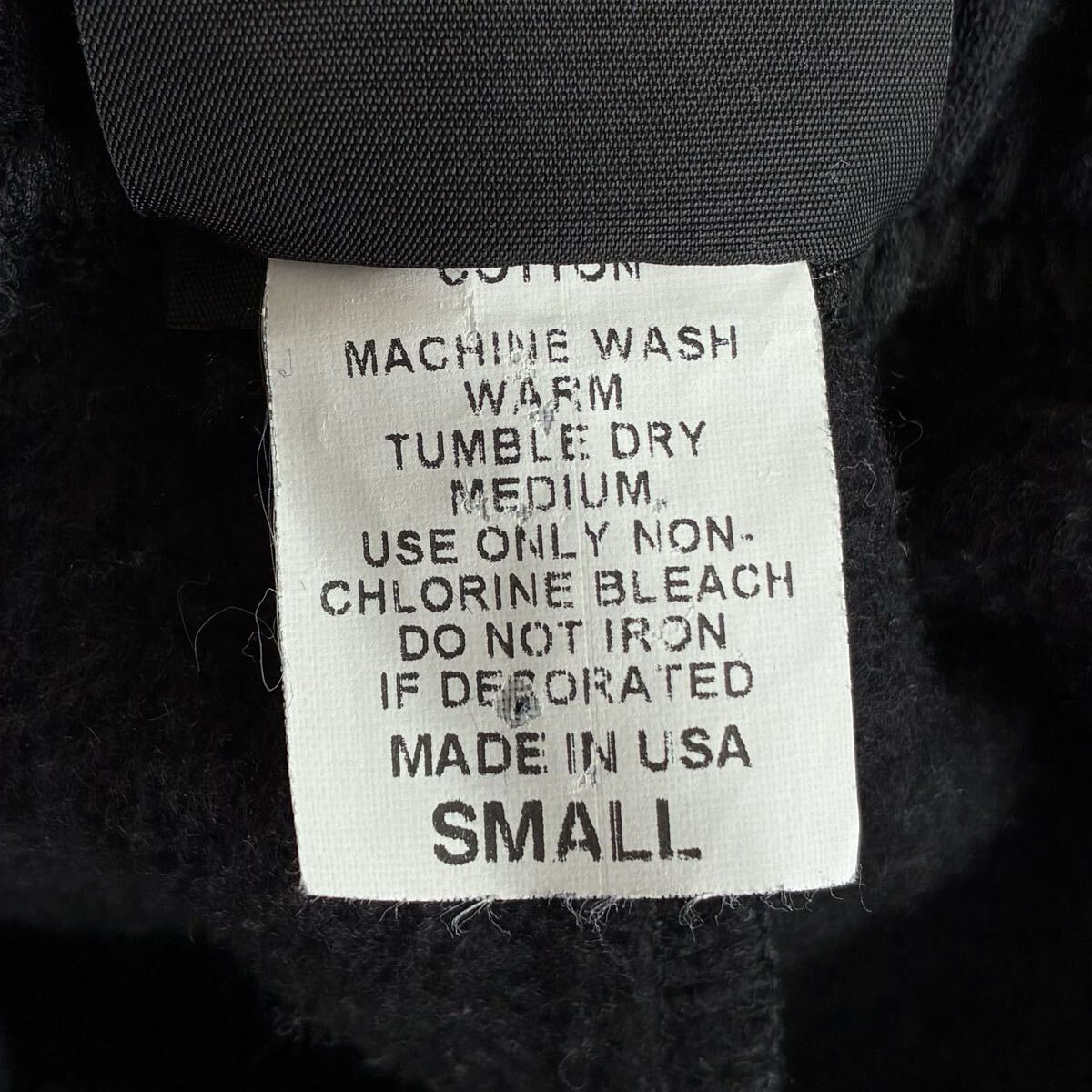 90s THRASHER SKATE AND DESTROY USA製 スラッシャー スケートアンドデストロイ スウェットパンツ サイドプリント S オールドスケート 黒_画像10