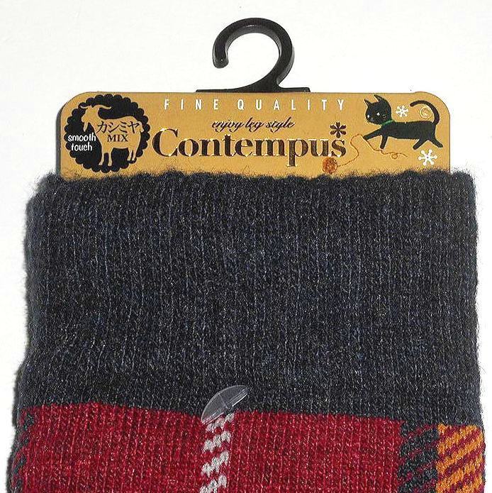 未使用品★カシミア混 チェック柄 ハンドウォーマー/ アームウォーマー ＊指なし手袋★フリーサイズ★パソコンやスマホ操作も快適_画像5