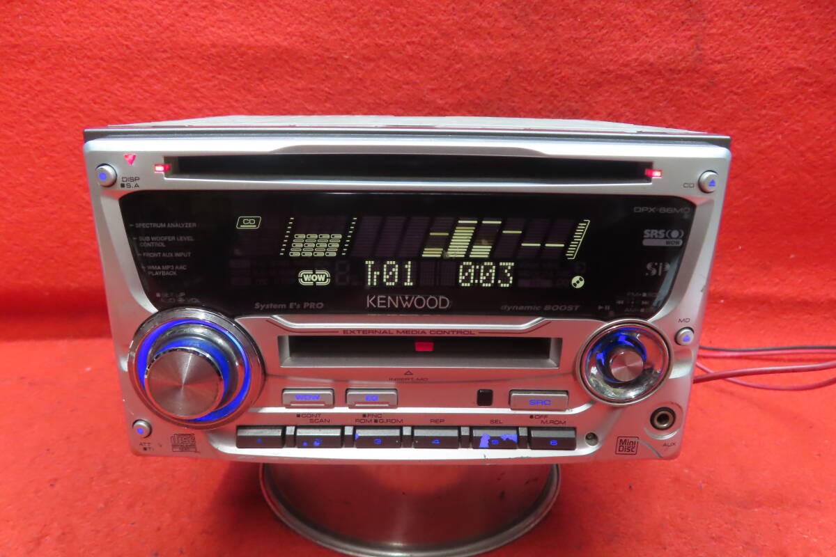 ＊CS2221＊ケンウッド　DPX-66MD　CD MDプレーヤー/デッキ/カーオーディオ　2DIN AUX_画像2