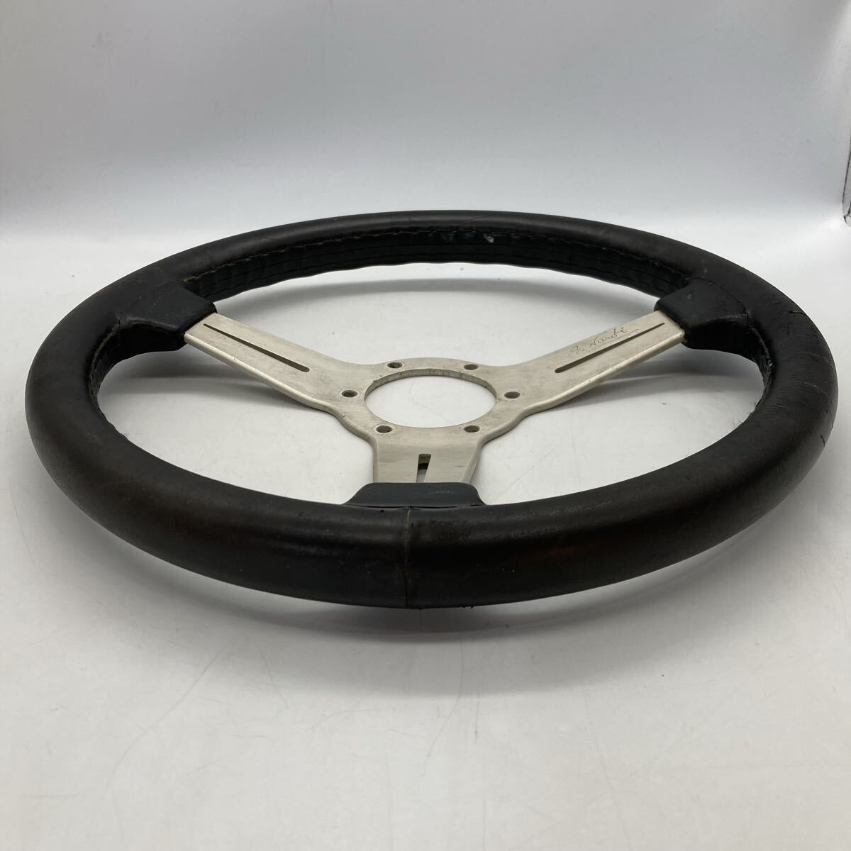 M1118701N ナルディクラシック ナルディ ステアリング クラシック FET NARDI CLASSIC ブラック レザー ハンドル 当時物 中古品 現状品_画像5