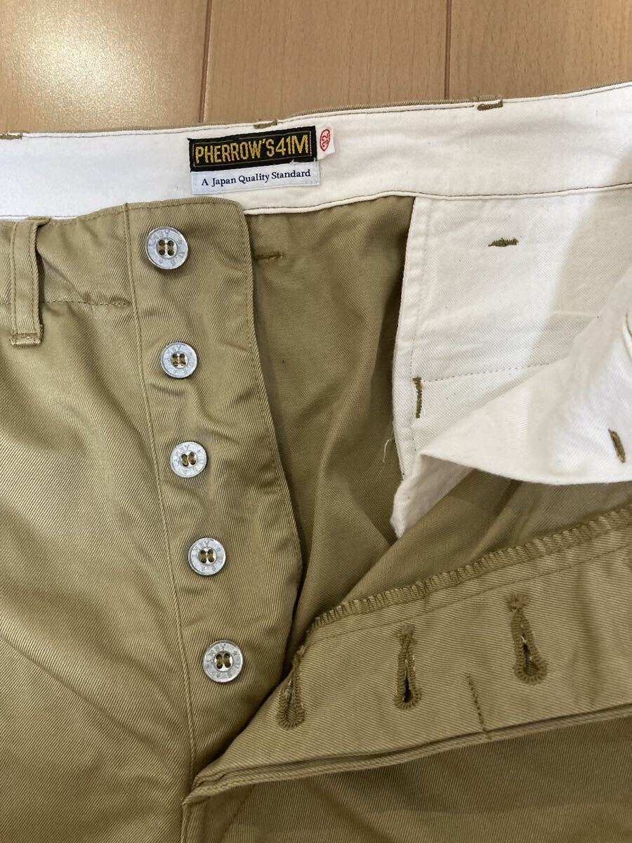 フェローズ PHERROW'S M-41 チノパン アーミートラウザーズ P41M メンズ 日本製 対戦モデル　32_画像3