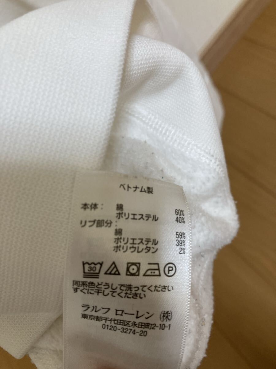 美品 ラルフローレン パーカー 白 S POLO RALPH ホワイト S_画像4