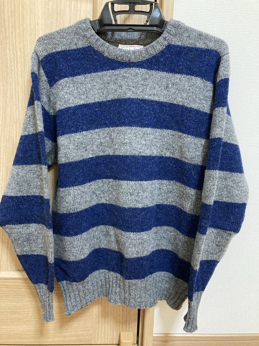 WAREHOUSE別注 JOHNTULLOCH ボーダークルーネックセーター　L_画像4