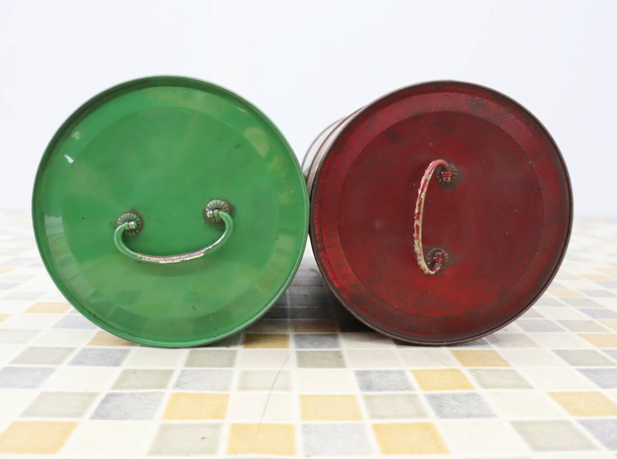 * retro антиквариат l чай жестяная банка 2 шт суммировать красный зеленый красный зеленый l l металлический . женщина чай inserting бардачок украшение #O4691