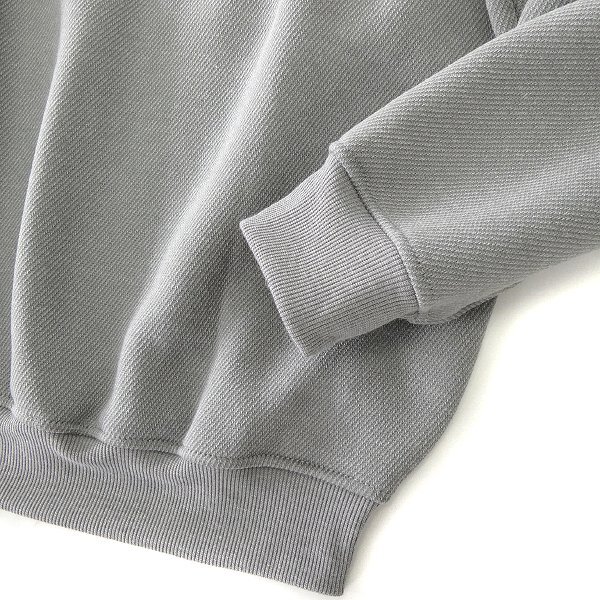 新品 ミエル 裏暖 フリース ジャージー 長袖 ポロシャツ LL 【TO22-1081_グレー_LL】 MIERU AVANT-GARDE 秋冬 メンズ ニット 裏起毛 灰_画像4