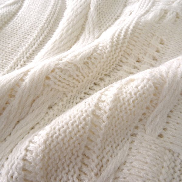 新品 UNITED ARROWS コーエン ジャガード ニット プルオーバー M 白 【I50464】 秋冬 メンズ coen ヴィンテージ柄 洗える セーター_画像6