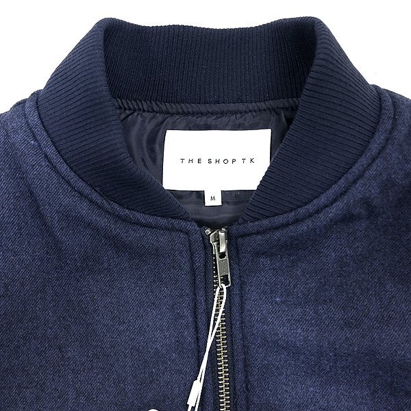 新品 タケオキクチ 秋冬 中綿 サキソニー MA-1 ブルゾン M 紺 【J44236】 THE SHOP TK アヴィエイター タンカース ジャケット ネイビー_画像4