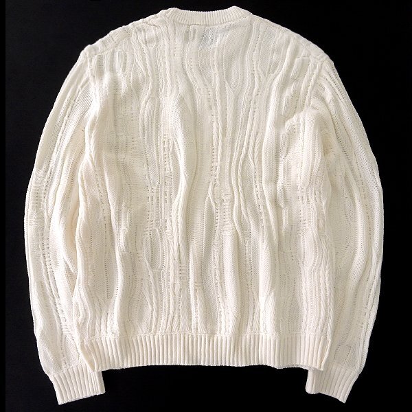 新品 UNITED ARROWS コーエン ジャガード ニット プルオーバー XL 白 【I59408】 秋冬 メンズ coen ヴィンテージ柄 洗える セーター_画像2