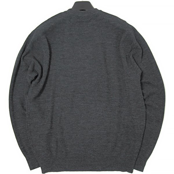 新品 クリスチャンジョルジュ 秋冬 ウール クルーネック ニット L 濃灰 【SSA12-13402_4_L】 メンズ セーター ウォッシャブル 丸首_画像2