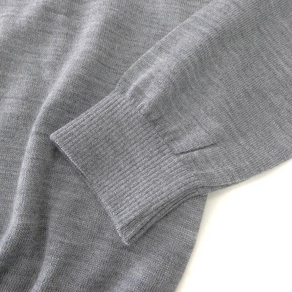 新品 ミエル 日本製 ウォッシャブル ウール モックネック ニット LL 灰 【SA12-1111_3_LL】 MIERU TRAD MODEL 秋冬 メンズ セーター_画像4