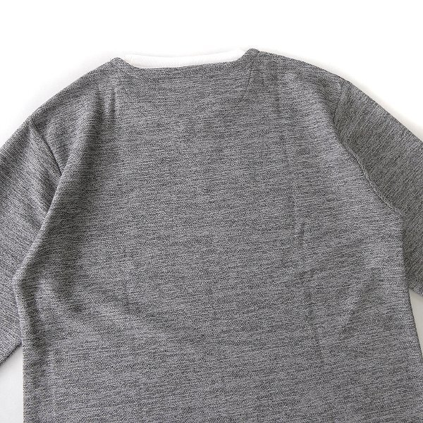 新品 タケオキクチ 裏フリース 杢調 キーネック プルオーバー M 灰 【I47189】 THE SHOP TK 秋冬 メンズ Fレイヤード カットソー_画像3