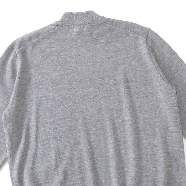 新品 ミエル 日本製 ウォッシャブル ウール モックネック ニット LL 灰 【SA12-1111_3_LL】 MIERU TRAD MODEL 秋冬 メンズ セーター_画像2