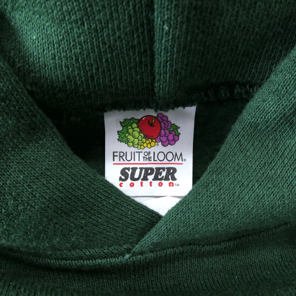 新品 フルーツオブザルーム 中厚 裏起毛 スウェット パーカー L 緑 【I42662】 FRUIT OF THE LOOM メンズ ブルゾン 無地 シンプル_画像9