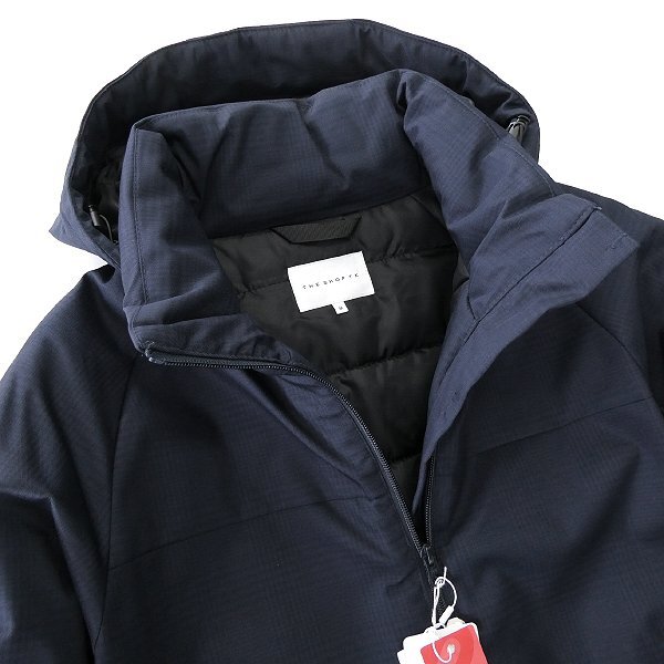 新品 タケオキクチ 蓄熱 防風 撥水 SORONA AURA 中綿 フード ブルゾン L 紺 【J60134】 THE SHOP TK 秋冬 メンズ パディング ジャケット_画像4