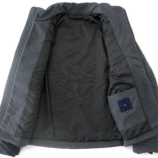 新品 ジーステージ 中綿 ハニカム キルティング ブルゾン 46(M) 灰 【4-20405_4_46】 G-stage ミリタリー ジャケット ジオメトリック_画像3