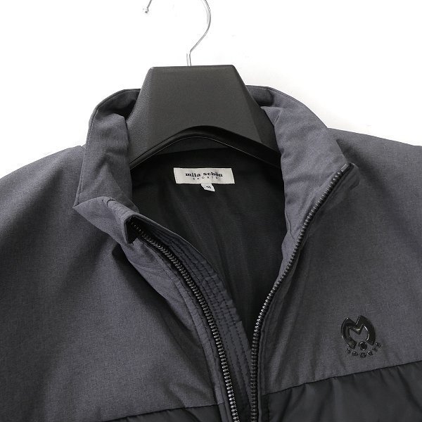 新品 4.7万 ミラショーン SPORTS 撥水 ストレッチ 中綿 ブルゾン 48(L) 濃灰 黒 【J50860】 mila schon スポーツ メンズ ジャケット_画像4