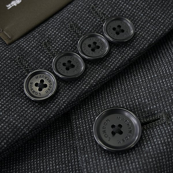 新品 7.4万 マッキントッシュロンドン FLEX JERSEY モックロディ ジャケット LL38(幅広M) 灰 【J42355】 秋冬 ピンドット ジャージー_画像7
