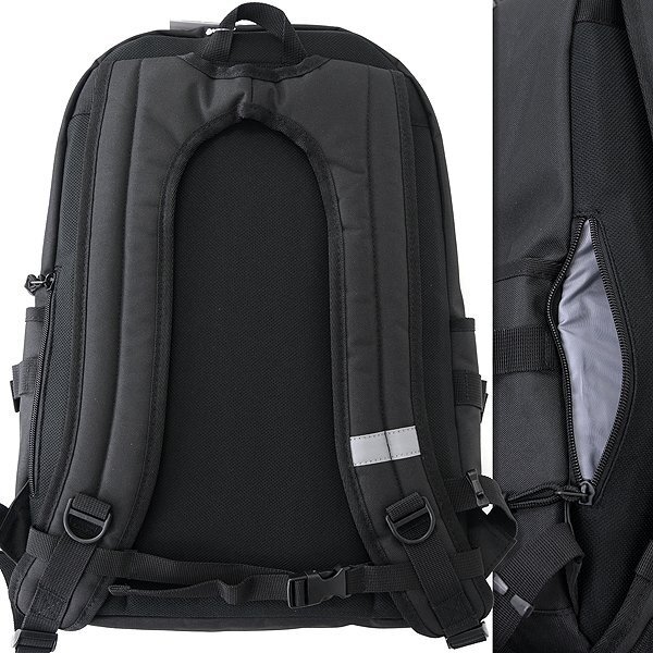 新品 OUTDOOR PRODUCTS 撥水 2ルーム ラウンド バックパック 32L 黒/白 【K22944】 15.6インチPC アウトドアプロダクツ リュックサック_画像2