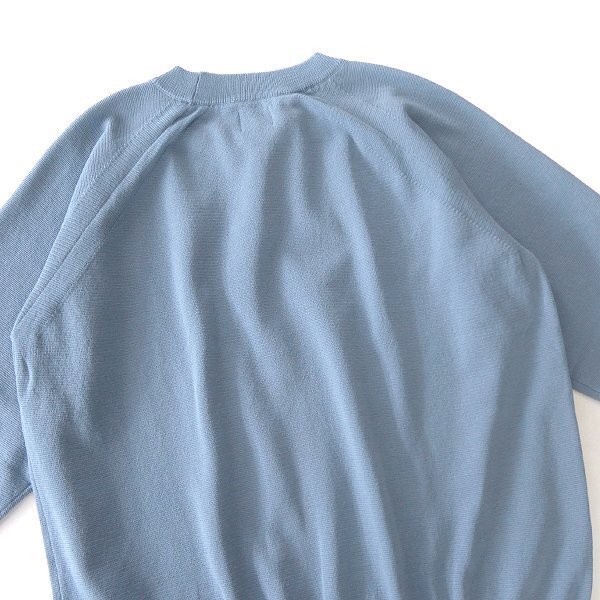 新品 UNITED ARROWS コーエン ウォッシャブル クルーネック ニット L 青 【I43196】 coen メンズ 抗ピリング UVカット セーター_画像3