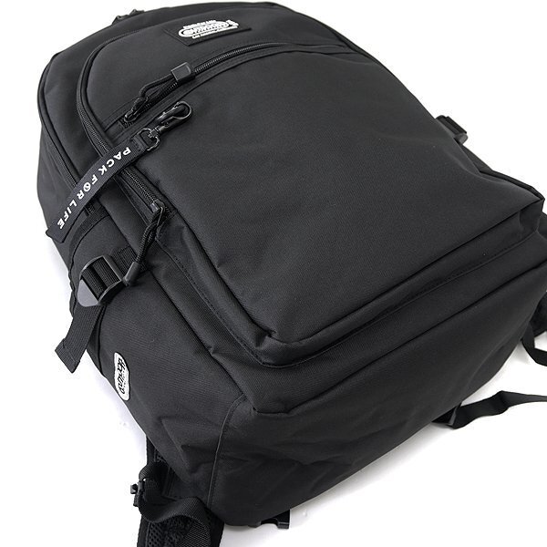 新品 OUTDOOR PRODUCTS 撥水 2ルーム ラウンド バックパック 32L 黒/白 【K22944】 15.6インチPC アウトドアプロダクツ リュックサック_画像3