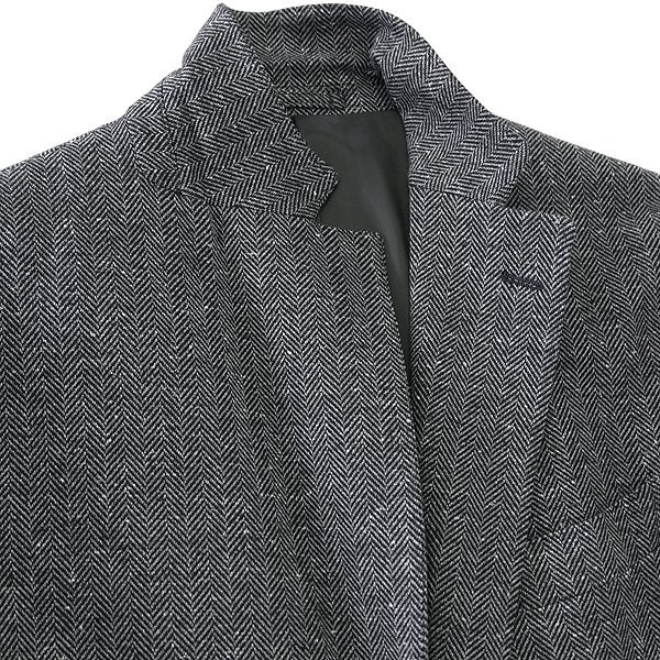 新品 7.4万 マッキントッシュロンドン FLEX JERSEY ヘリンボーン ジャケット LL38(幅広M) 灰 【J52971】 秋冬 ウール ジャージー ツイード_画像5