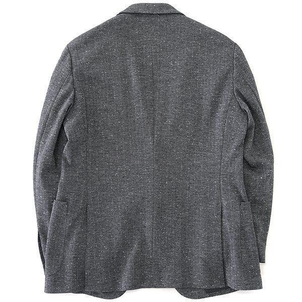 新品 7.4万 マッキントッシュロンドン FLEX JERSEY ヘリンボーン ジャケット LL38(幅広M) 灰 【J52971】 秋冬 ウール ジャージー ツイード_画像2