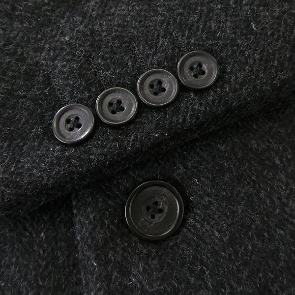 新品 7.9万 五大陸 ウール カシミヤ ビーバー チェスターコート M 濃灰 【J50787】 gotairiku 秋冬 メンズ コート 起毛 ヘリンボーン_画像6