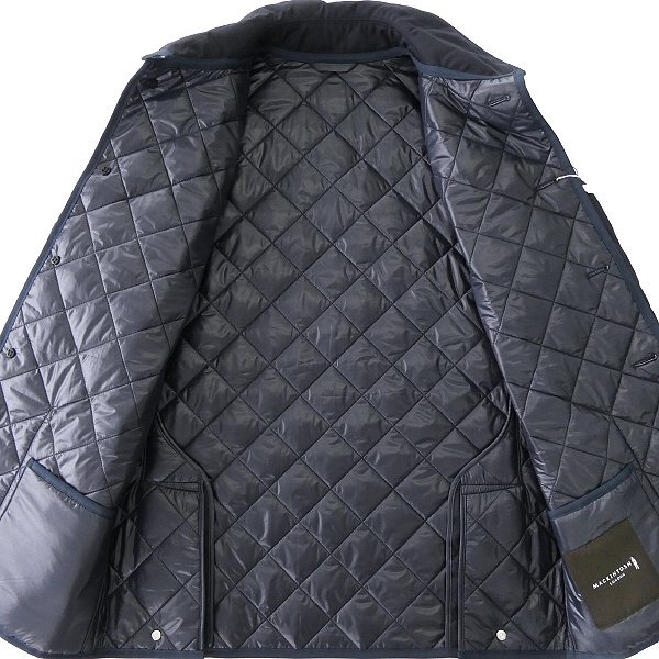 新品 9.4万 マッキントッシュロンドン WATSON サキソニー 中綿 キルティング ジャケット 38(M) 紺 【J46776】 秋冬 メンズ ブルゾン_画像3