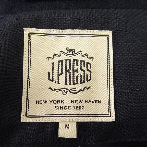 新品 4.6万 ジェイプレス ウール ビーバー ステンカラーコート M 紺 【J49777】 J.PRESS 秋冬 メンズ コート コート 起毛 モッサ_画像10